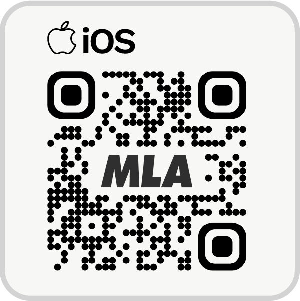 iOS QR code to download the MLA app